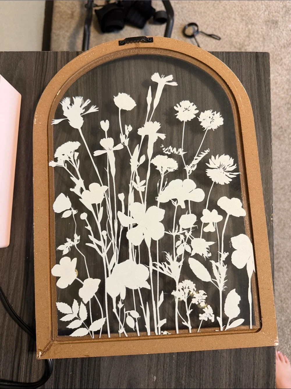 Wooden Arch Wildflower Wall Art - Multicolor